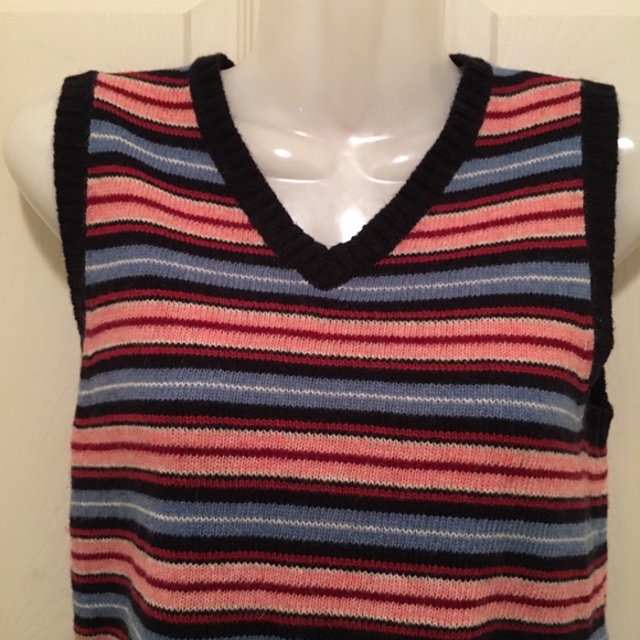 VINTAGE! ESPRIT! EUC! Striped Sweater Vest Tank S - Picture 3 of 16